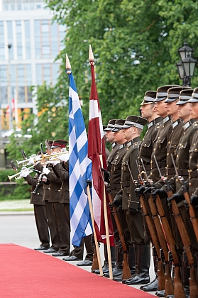 Dagmāra Beitnere-Le Galla piedalās Grieķijas prezidentes oficiālajā sagaidīšanas ceremonijā